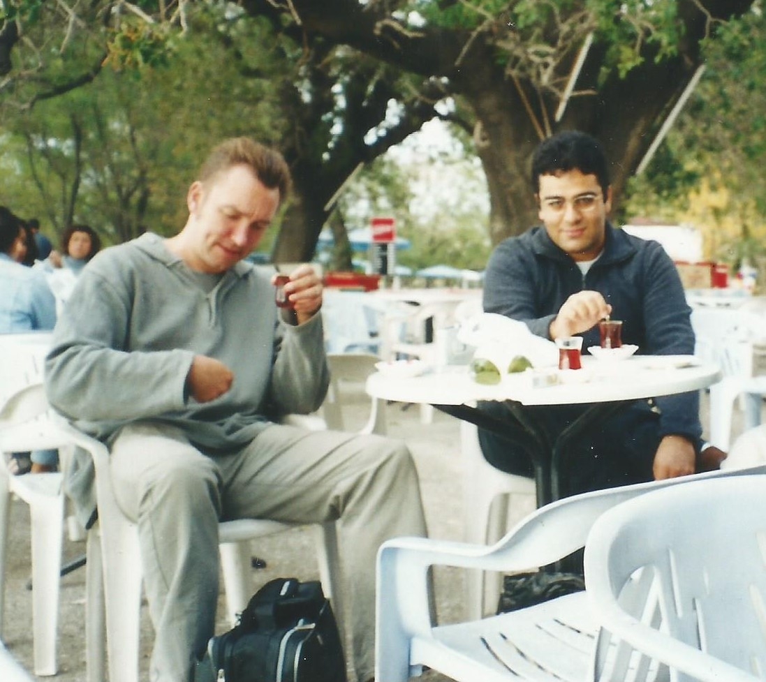 Gokhan aya and me marthy coumans chilling in 2002 b90